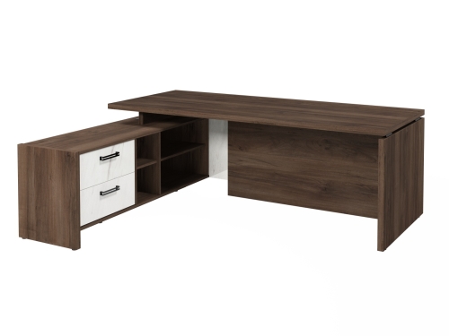 Стол FB-121L.GG левый. Фурнитура ЧЕРНАЯ