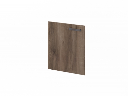 Дверь низкая ЛДСП FB-011L.D левая. Фурнитура ЧЕРНАЯ