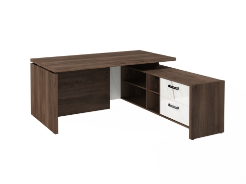 Стол FB-117R.GG правый. Фурнитура ЧЕРНАЯ