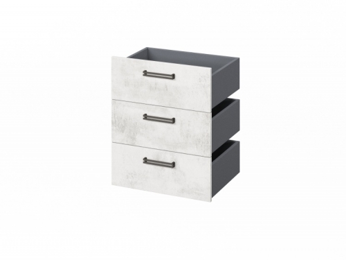 Комплект из 3 ящиков, фасады ЛДСП FB-124.D