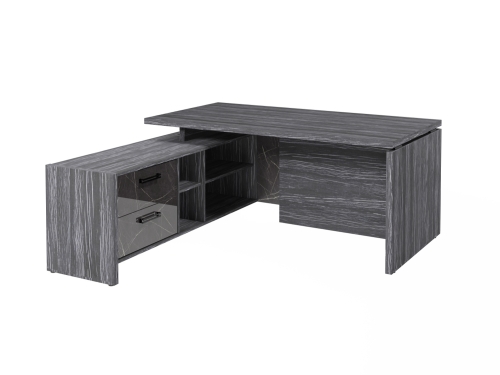 Стол FB-117L.GG левый. Фурнитура ЧЕРНАЯ