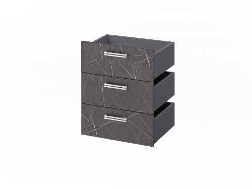 Комплект из 3 ящиков, фасады ЛМДФ FI-124.G