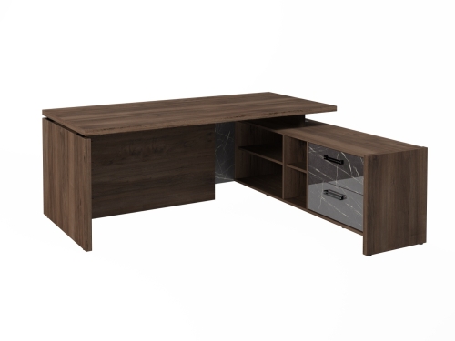 Стол FB-119R.GG правый. Фурнитура ЧЕРНАЯ