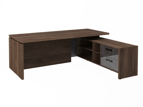 Стол FB-121R.GG правый. Фурнитура ЧЕРНАЯ