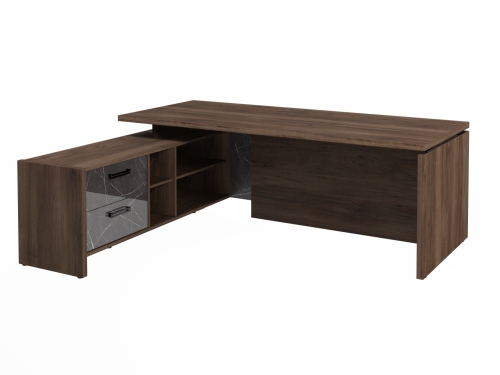 Стол FB-121L.GG левый. Фурнитура ЧЕРНАЯ