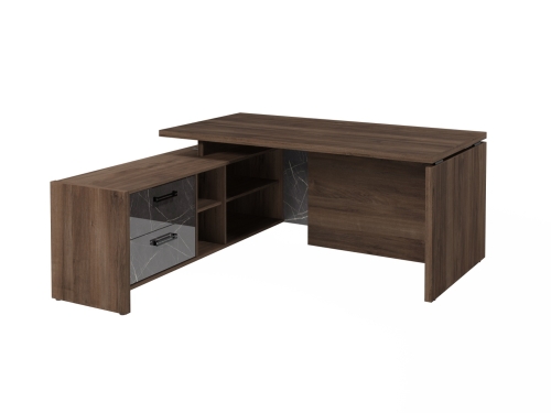 Стол FB-117L.GG левый. Фурнитура ЧЕРНАЯ