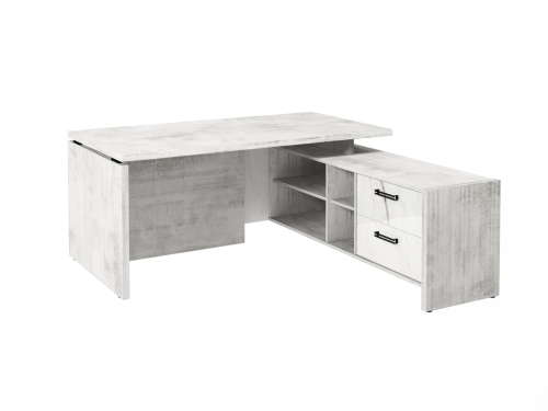 Стол FB-117R.GG правый. Фурнитура ЧЕРНАЯ