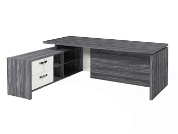 Стол FB-121L.GG левый. Фурнитура ЧЕРНАЯ