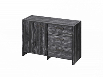 Тумба двухсекционная FB-12-01.D. Фурнитура ЧЕРНАЯ