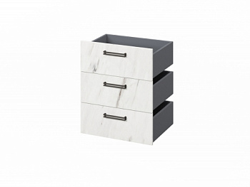 Комплект из 3 ящиков, фасады ЛМДФ FB-124.G