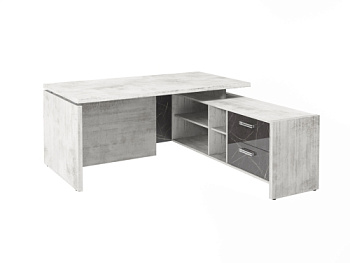 Стол FI-117R.GG правый. Фурнитура INOX