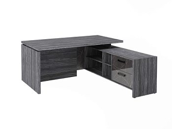 Стол FB-117R.GG правый. Фурнитура ЧЕРНАЯ