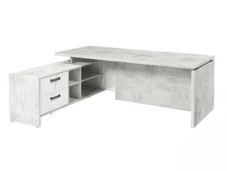 Стол FB-121L.GG левый. Фурнитура ЧЕРНАЯ