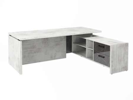 Стол FB-121R.GG правый. Фурнитура ЧЕРНАЯ