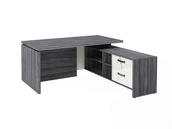 Стол FB-117R.GG правый. Фурнитура ЧЕРНАЯ