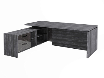 Стол  FB-121L.GG левый. Фурнитура ЧЕРНАЯ