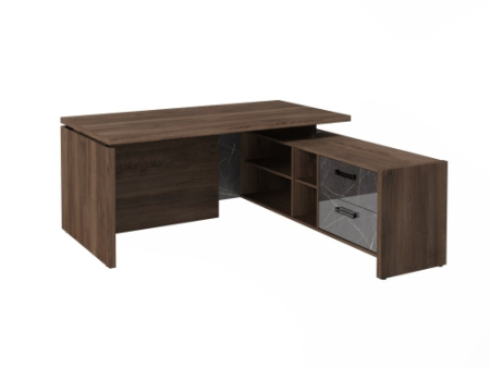 Стол FB-117R.GG правый. Фурнитура ЧЕРНАЯ