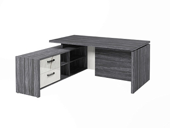 Стол FB-117L.GG левый. Фурнитура ЧЕРНАЯ