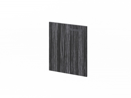 Дверь низкая ЛДСП FB-011L.D левая. Фурнитура ЧЕРНАЯ