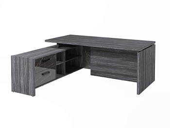 Стол FB-119L.GG левый. Фурнитура ЧЕРНАЯ