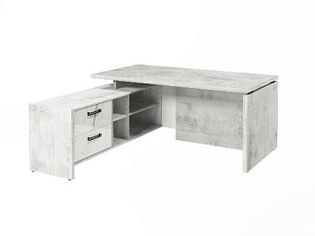 Стол FB-117L.GG левый. Фурнитура ЧЕРНАЯ