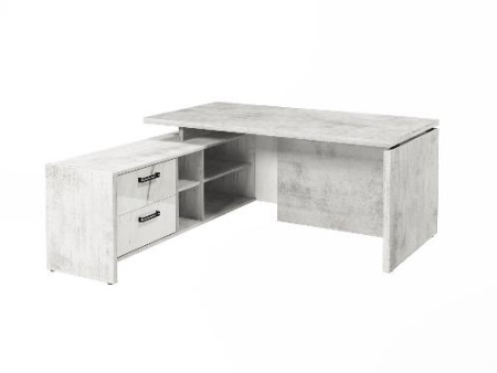 Стол FB-117L.GG левый. Фурнитура ЧЕРНАЯ